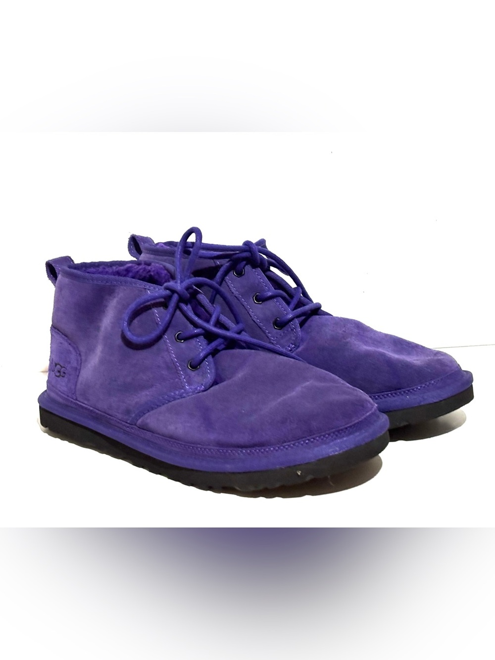 UGG Neumel Violet Purple Night Suede Winter Sheepskin Ankle Boots Size 11 Women